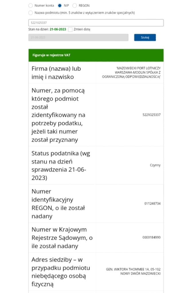 Infografika przykład danych