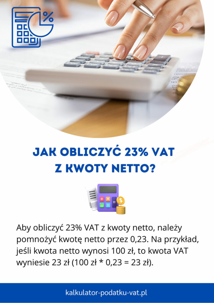 Infografika - jak obliczyć VAT z kwoty netto